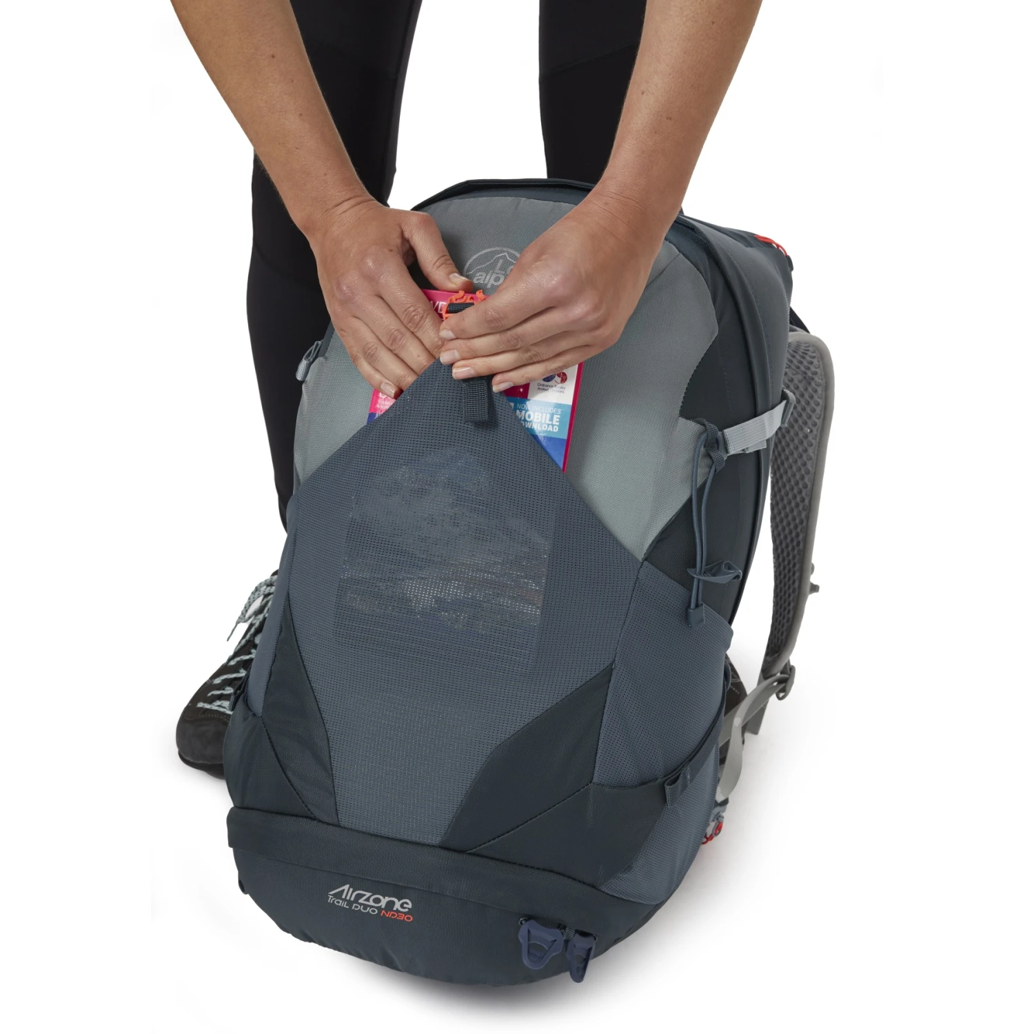 Lowe Alpine AirZone Trail Duo ND30L Damesrugzak - S - Orion Blue/Citadel 8 Lowe Alpine AirZone Trail Duo ND30L Damesrugzak - S - Orion Blue/Citadel - Afbeelding 6